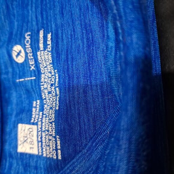 Xersion Boys “Hustle” Blue Short Sleeve Shirt XL 18/20 - Picture 3 of 3